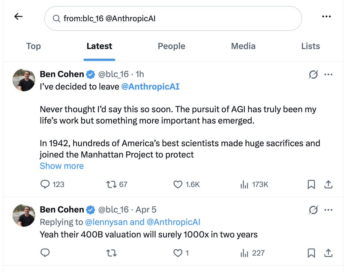 JD_2020's tweet photo. @Trader_Pheneck @blc_16 @AnthropicAI he never worked for anthropic lol

it's always a psyop. if it's in your feed, it's a psyop. rule of thumb. https://t.co/Urz5WCYERs