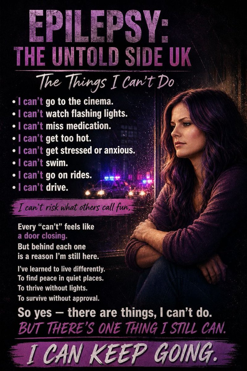 HemptressRaven's tweet photo. 💜 #EpilepsyAwareness #Epilepsy #SeizureDisorder #Seizures #Neurology #ChronicIllness #PurplePower #Neurodivergent 💜

Things I wish I could do - but cannot: https://t.co/aZT8E1dHu3