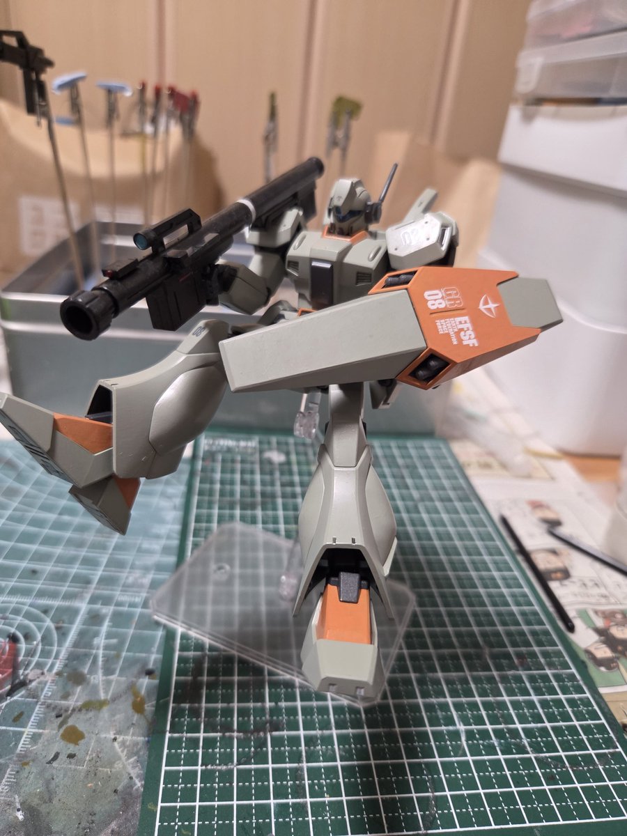 Magetaroh's tweet photo. #今月作ったプラモ晒そうぜ
#ガンプラ
#30MS 
今年も早いものでもう6月！
組み上げたのは以下の3体です
ジェガンD型(ゼネラル・レビル風塗装)
30MS ソウレイ
30MS ティアーシャ（ダリアウェア）
ついに新デザインのさんむすが勢揃いしました！並べた時の満足感がたまりません https://t.co/EVvcyOKQDZ