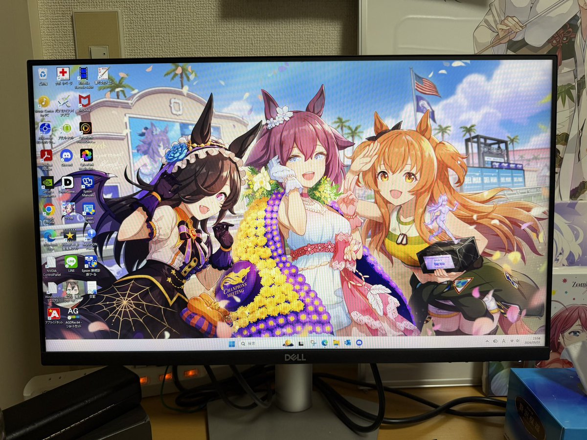 tajimangsanhola's tweet photo. 昨日の夜にSkeb依頼イラストをPCの壁紙に設定！俺の推し達輝きが強くて眩過ぎぃwww https://t.co/DKXSuExwZn