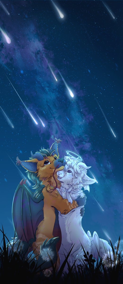 Crowkadow's tweet photo. I am also open to doing more of the beach and shooting star ychs if you prefer! Last chance for these ones too :> https://t.co/SclmFOOG9g
