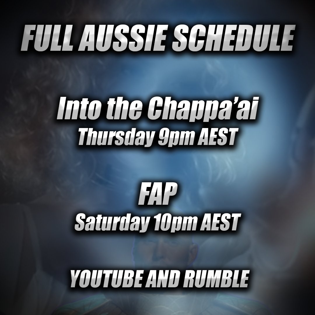 TheFullAussie's tweet photo. This weeks schedule, some FAP members are unwell so there may or may not be a Wednesday W.A.N.K this week but we will let you know! https://t.co/EwKmifE1rM