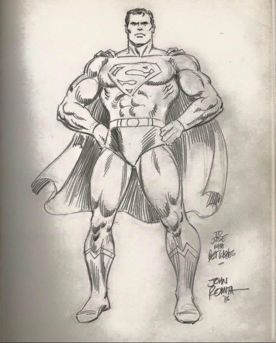 MaryJaneWAPson's tweet photo. seeing the few times John Romita drew superman is like peering into a beautiful alternate universe that never was https://t.co/mlwqcrCJ3C