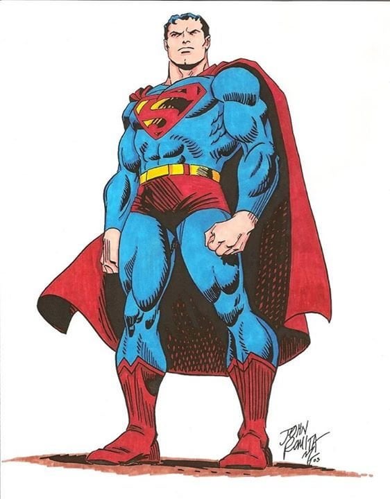 MaryJaneWAPson's tweet photo. seeing the few times John Romita drew superman is like peering into a beautiful alternate universe that never was https://t.co/mlwqcrCJ3C