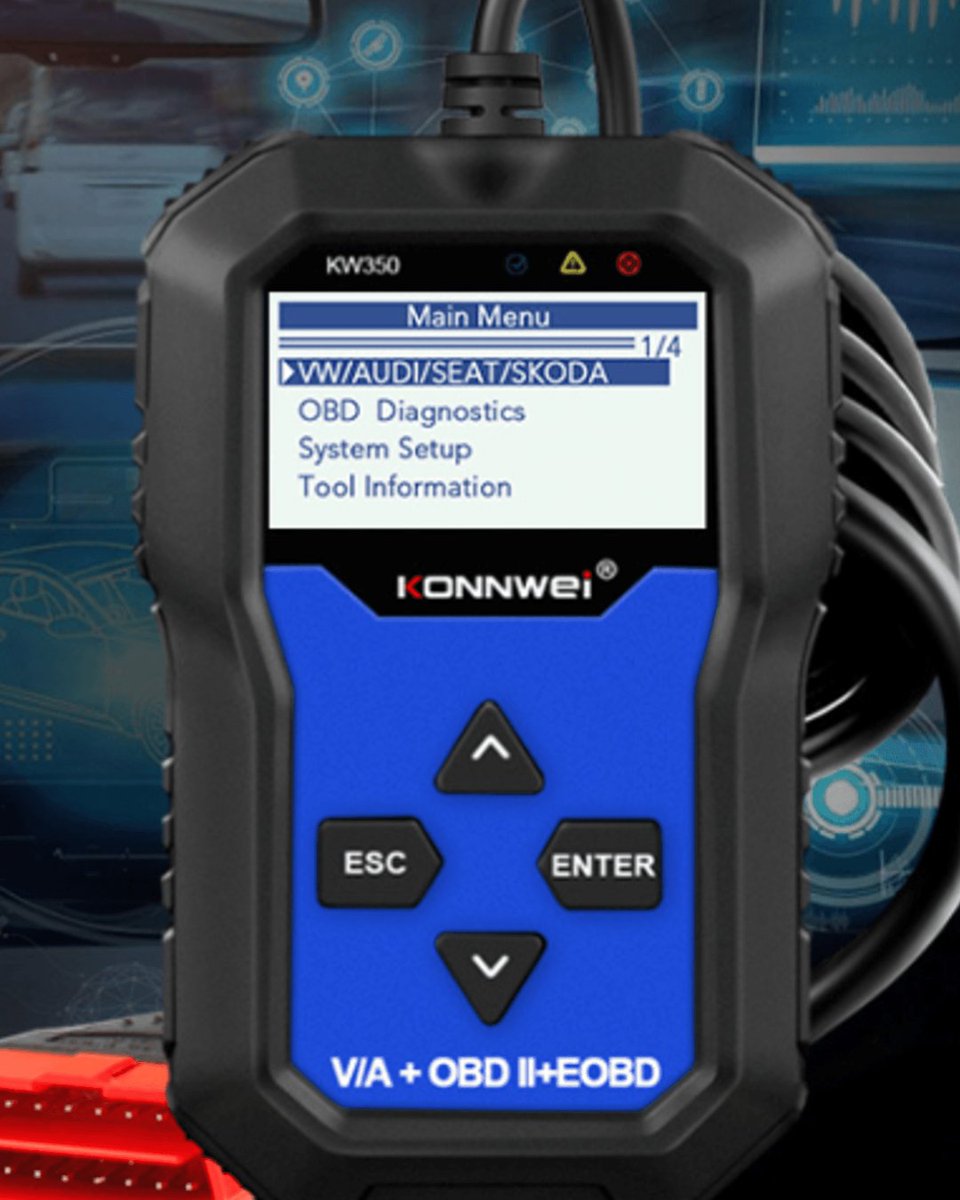 NarediIn's tweet photo. Konnwei KW350, the ultimate OBD2 scanner for car owners and mechanics. Built for VAG vehicles (Volkswagen, Audi, SEAT, Skoda) and compatible with most 12V cars worldwide, this handheld tool delivers full-system diagnostics across 101 ECU systems. #KonnweiKW350 #OBD2Scanner https://t.co/nZ7PdWaXkH