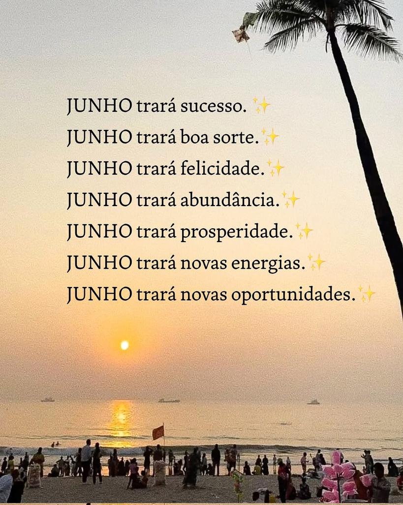 Eliabe76's tweet photo. JUNHO trará sucesso. ✨
JUNHO trará boa sorte. ✨ 
JUNHO trará felicidade. ✨ 
JUNHO trará abundância. ✨ 
JUNHO trará prosperidade. ✨ 
JUNHO trará novas energias. ✨ 
JUNHO trará novas oportunidades. ✨ https://t.co/1zpOnPJwL9