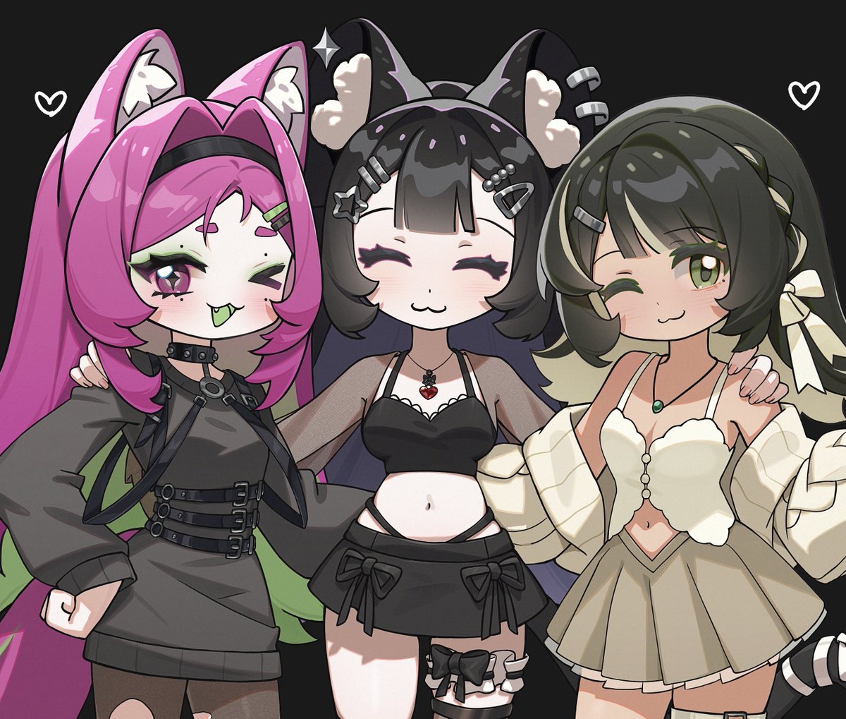 skyuras's tweet photo. thank you so much to miss yan &amp; miss dore for bringing my 2.0 to life 🥹🖤 i will always be so grateful to the both of you!! thank you for being the best mamas ever 😭🖤

character design: @mel0nyans
model art &amp; rig: @doresiavt 

art › @Calorieeeeeeee | #skyuras #doreillust 🖤 https://t.co/mCYDJKDqPR