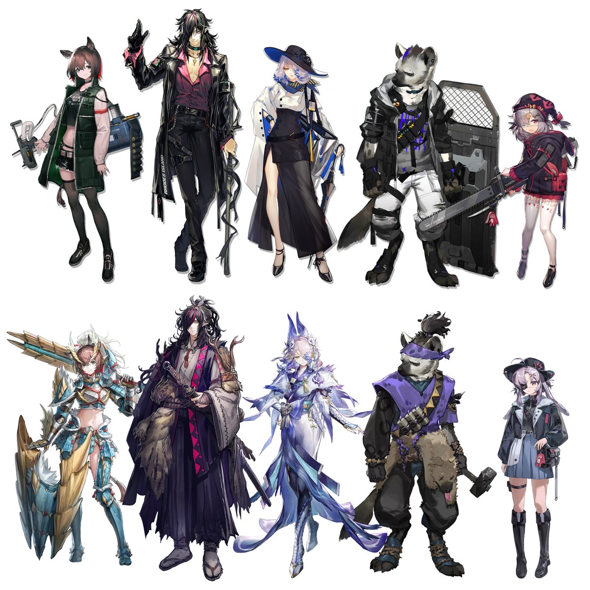 AK_husbandoTP's tweet photo. Op Reserve A6 before and after
Spot's illustrator left Hypergryph quite some time ago. Hence, Spot only received a repainted sprite instead of an entirely new one. https://t.co/eXMYBF7gkP
