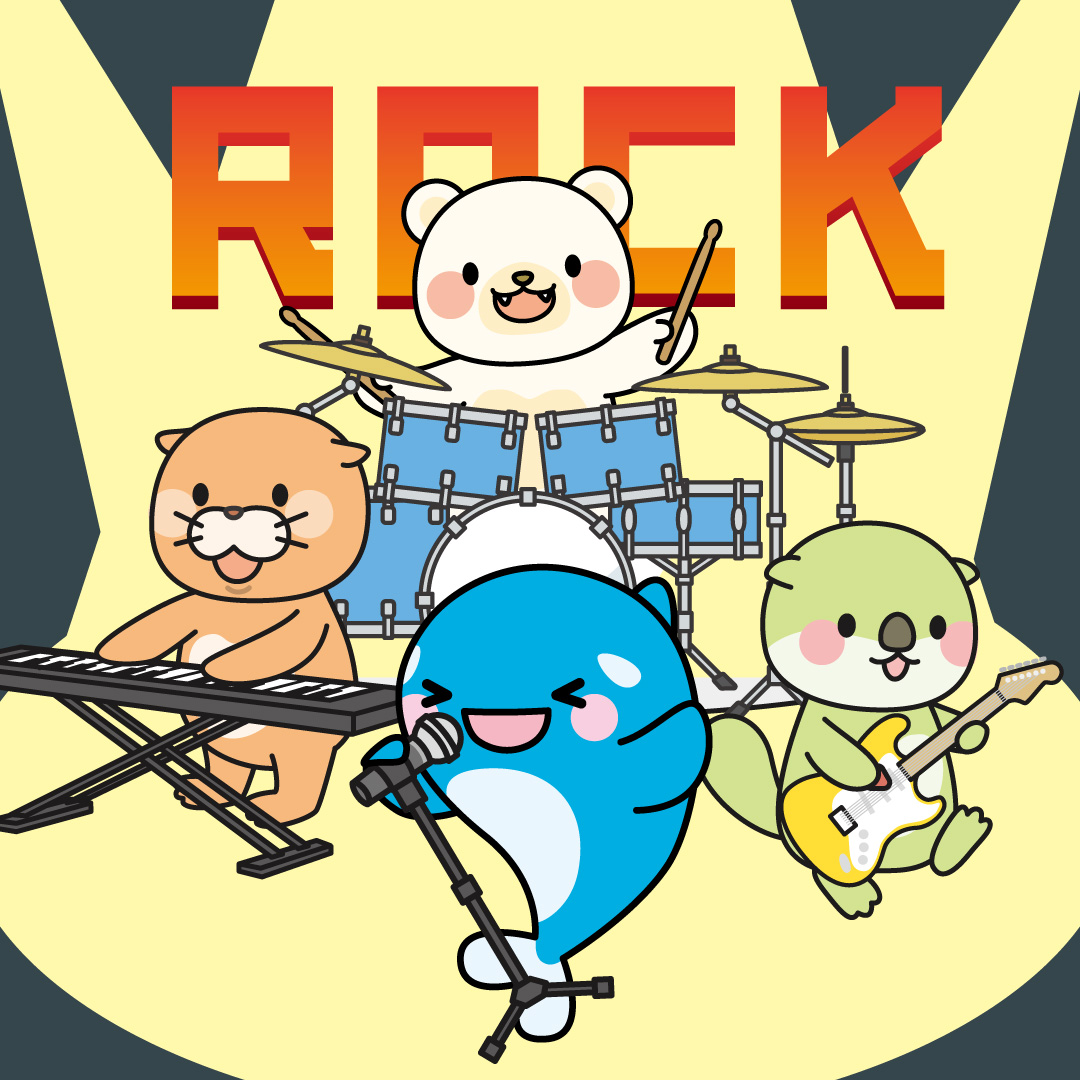allpass_kun's tweet photo. みんなとライブ最高～❗️
#オルパスくん　#ロックの日 https://t.co/G9YA64QNO8