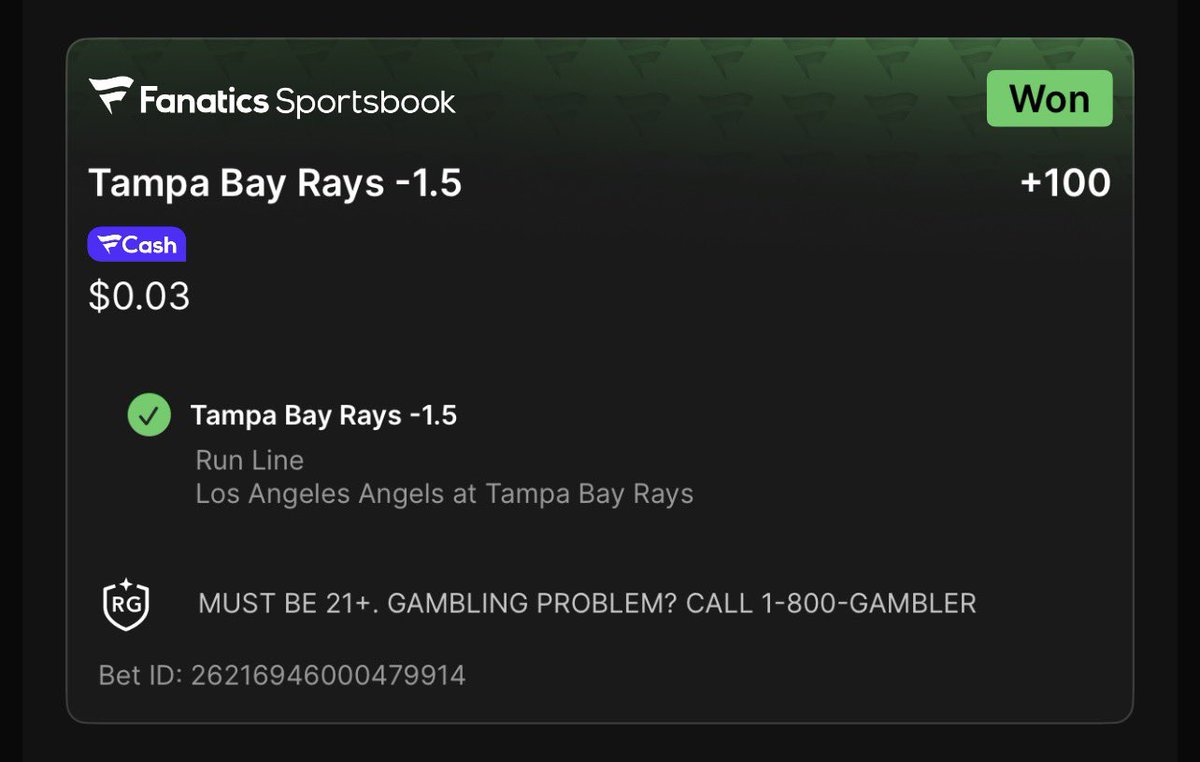 AKhan03's tweet photo. ⚾️ 5.31.26 MLB 🆓 PLAY RECAP ⚾️ 

3-1 on 🆓 Plays 💰🔥💰🔥

Rays -1.5 +100 ✅ 
Braves -125 ❌
Brewers + Misiorowski 6+ K -150 ✅ 
Yankees + Padres/Nationals o5.5 -115 ✅ 

Link👇to subscribe for ALL plays🔮
https://t.co/fbJuF8cwKQ

#GamblingX | #GamblingTwitter | #MLB https://t.co/Wang80yR3L