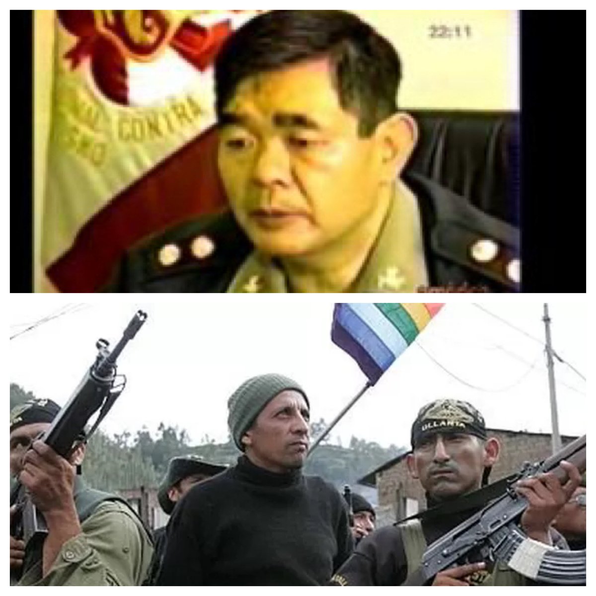 RicardoPinedoC's tweet photo. Facto: 
-Keiko tiene a su lado al Gral Miyashiro ex GEIN para combatir a la delincuencia.
-Sánchez tiene a…Antauro Humala. https://t.co/oT1Ds1dBw2