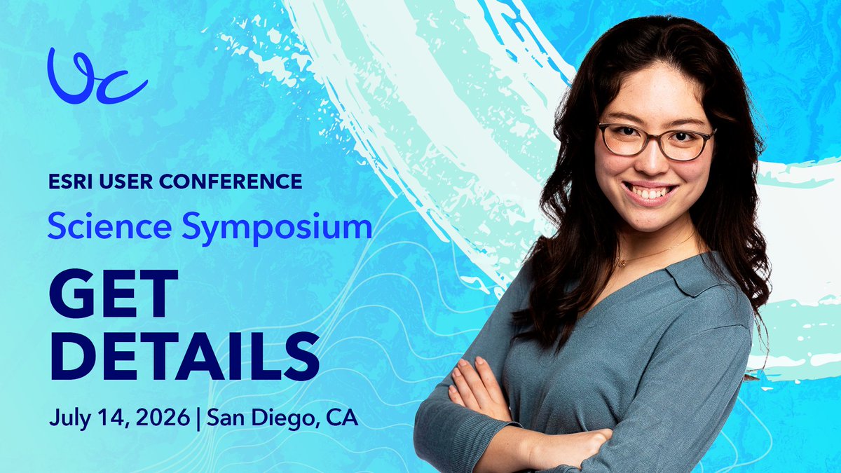 GISandScience's tweet photo. Join the conversation at the #EsriUC2026 Science Symposium, July 14, 4–6:30 PM. This is your chance to connect with scientists, GIS pros &amp; climate thinkers tackling the world's biggest challenges. Get more details on how to reserve your spot 🌐 https://t.co/7xqwzGzXrM https://t.co/Ho2KCUM0jL