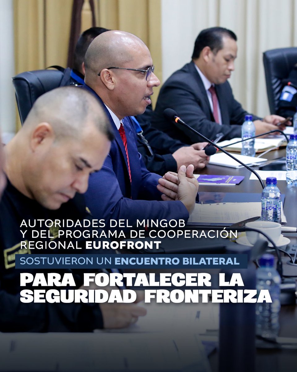 mingobguate's tweet photo. Autoridades del #Mingob en conjunto a integrantes del programa de cooperación regional #EUROFRONT sostienen encuentro para fortalecer la seguridad fronteriza. 🤝 https://t.co/ekOtR3JygS