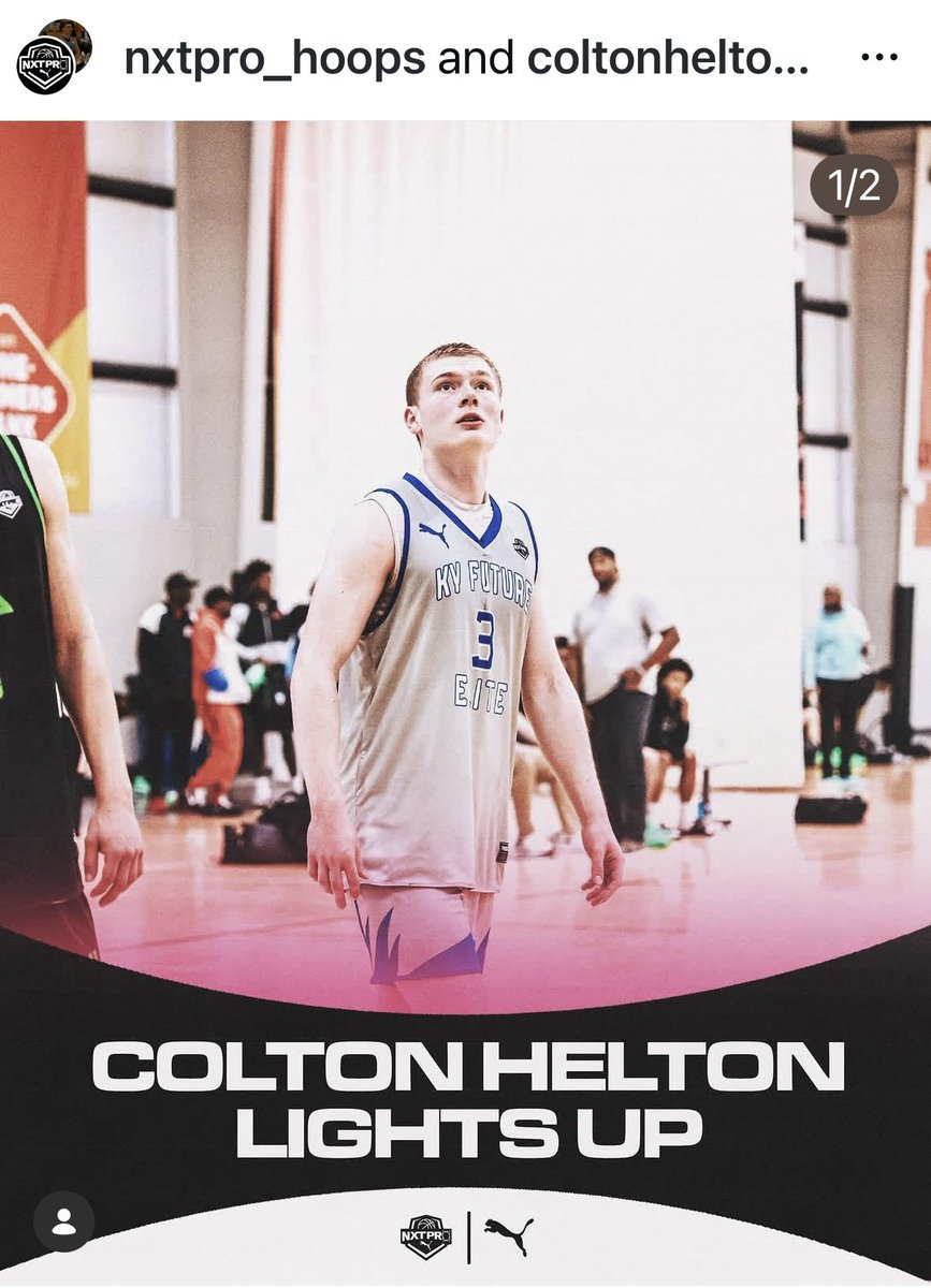 TaraHelton6's tweet photo. @Coltonhelton23 2027 6’4 GUARD had one of the most dominant performances this Spring on @PRO16League PUMA circuit with 38 points (10 made 3’s), 7 rebounds, 5 assists in a 87-70 win vs LSG Premier, OH who was ranked #36 nationally at the time in PUMA NXTPRO standings. https://t.co/fg68quOZTL
