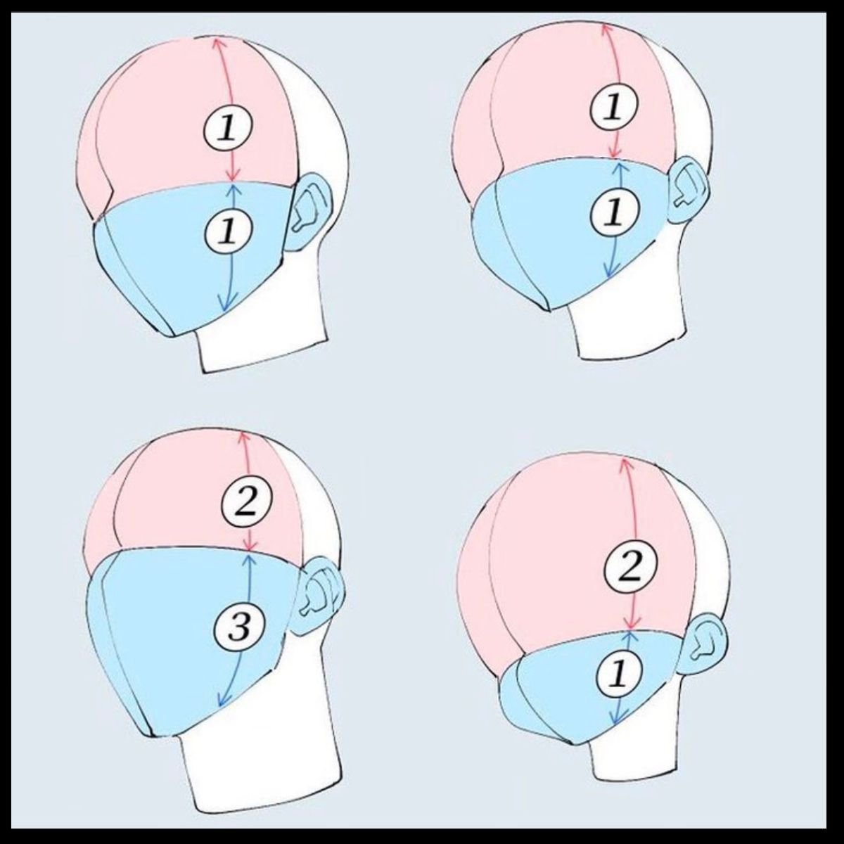 pixelvaultst's tweet photo. Head proportions become much easier when you adjust the face ratio to the angle 🧠✍️
Which ratio do you use most: 1:1, 2:3, or 2:1? 👀 https://t.co/qlNWt1JFC0
