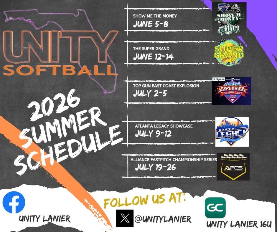 UnityLanier's tweet photo. Summer schedule 🔥 https://t.co/m1MEY5hgmp