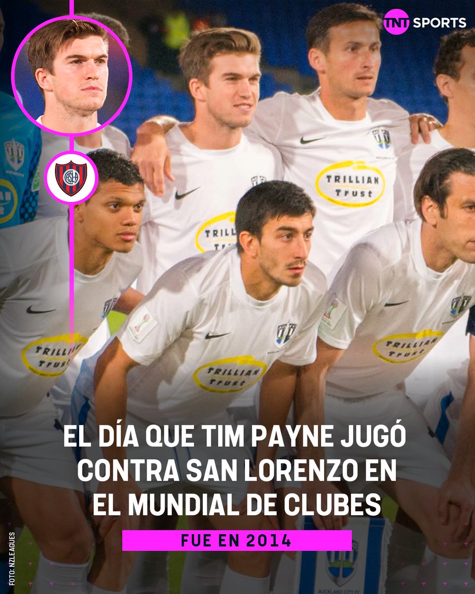 TNTSportsAR's tweet photo. ESTA NO LA TENÍAS EH 😲 

🏆 🌎 En 2014, Tim Payne jugaba en Auckland City FC y enfrentó a San Lorenzo en las semifinales del Mundial de Clubes.

El neozelandés jugó todo el partido, que Ciclón terminó ganando en tiempo extra por 2-1 tras el empate en los 90 minutos. https://t.co/GepDxtkcrm