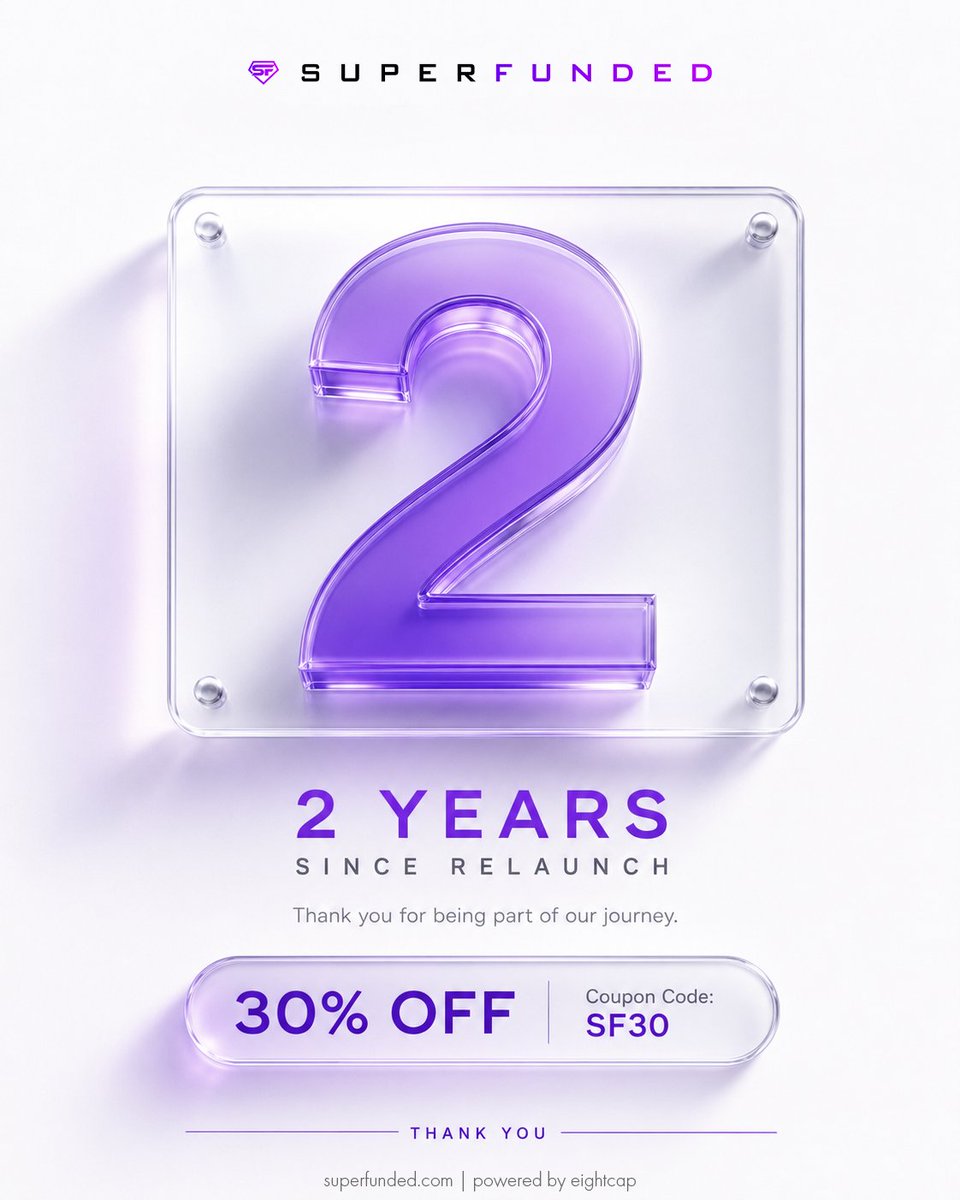 superfundedfx's tweet photo. Today marks an important milestone for SuperFunded.

SuperFunded has existed since 2021, but in 2024, under our current CEO, we entered a new chapter and began rebuilding SuperFunded with a renewed vision.

Now, 2 years later, we are proud to look back on how far we have come.

These past 2 years have been filled with challenges, lessons, growth, and unforgettable moments.

But most importantly, they have shown us that SuperFunded is not built by one person alone.

It is built by our traders.
Our partners.
Our creators.
Our team members.
And everyone who has believed in us along the way.

To everyone who has supported SuperFunded, thank you from the bottom of our hearts.

We are still growing.
We are still learning.
And we are still just getting started.

We will continue building SuperFunded into a prop firm that traders can truly trust and be proud to be part of.

Thank you for being with us throughout this journey.

The next chapter starts now.