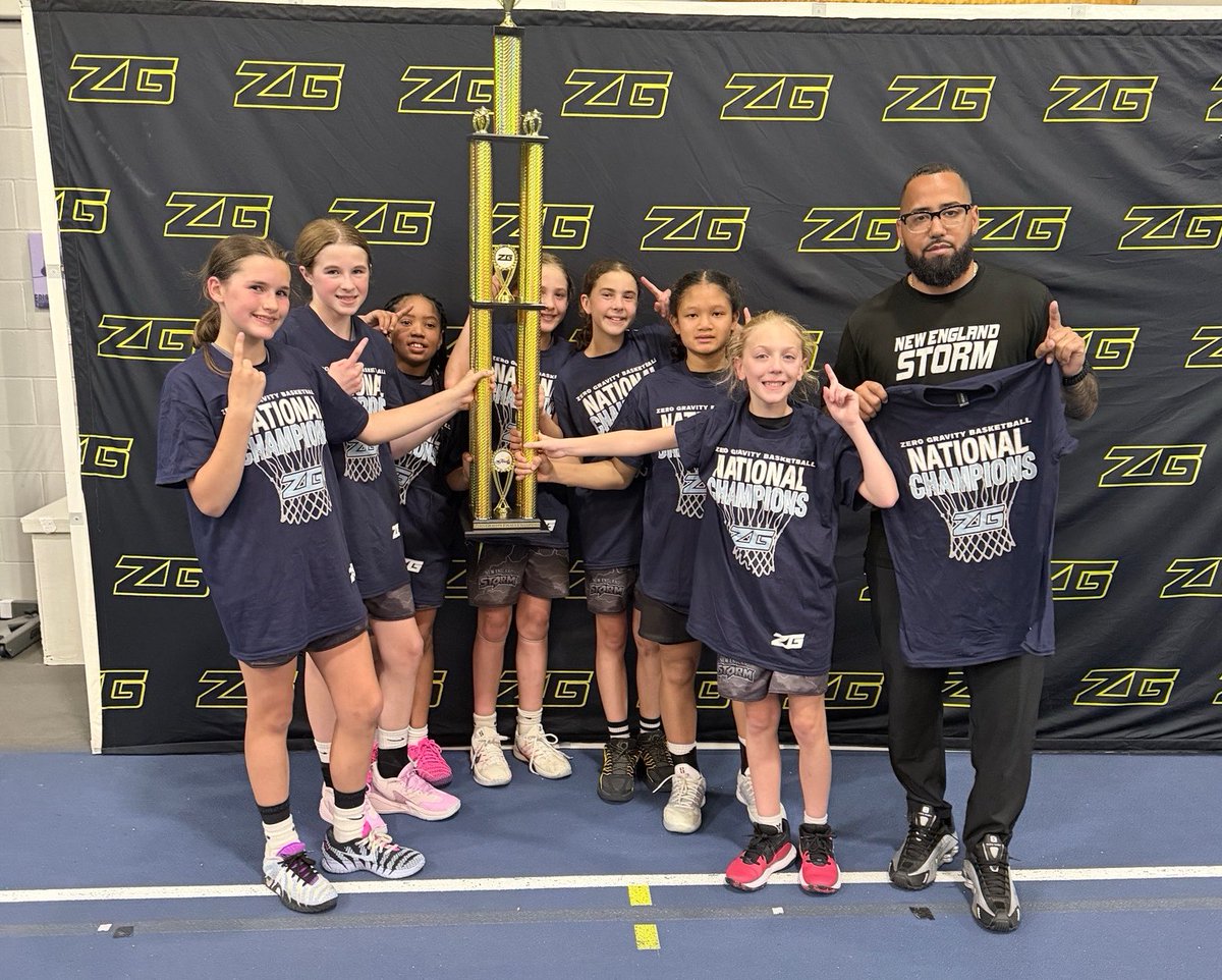 NEStormBball's tweet photo. 🚨 NE Storm ZG Nationals Champs 🚨 

Congratulations to the NE Storm 5th Grade Girls on winning the 🏆 ‼️ 

#NEStorm https://t.co/DGONRvr91M