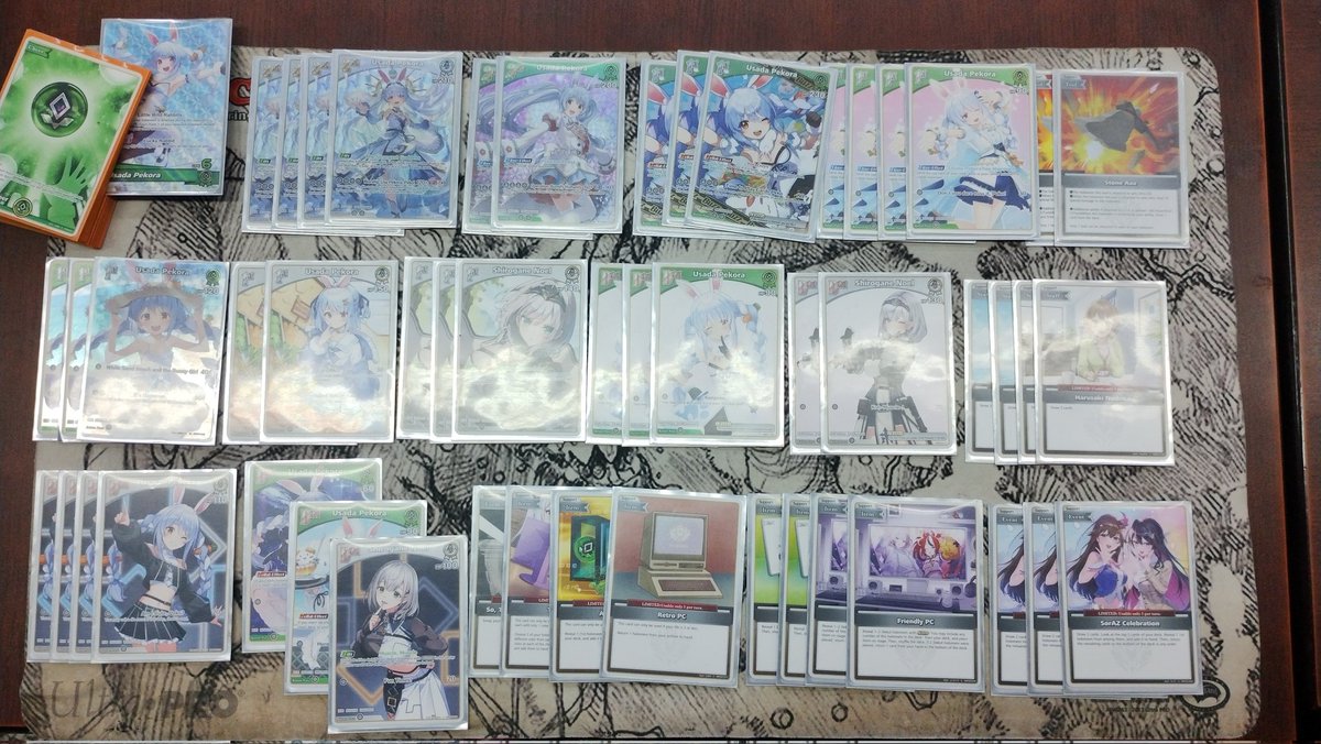 JoacoDraws's tweet photo. Today I won the Lamy bloom cup with Pekora Bodyguard, the power of dice is op
R1 Suisei 
R2 Kanata
R3 Korone
R4 Okayu https://t.co/DMbDdb8OQu