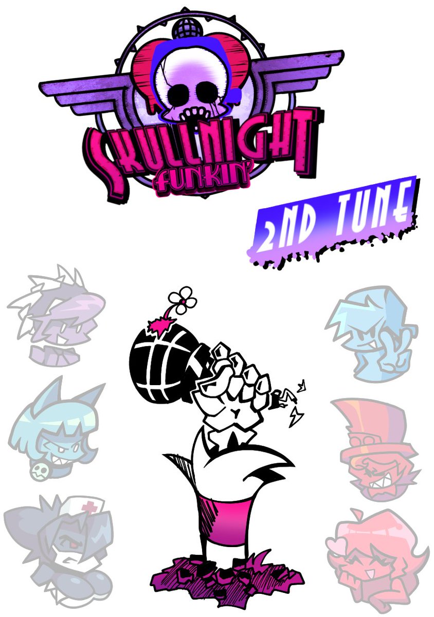 FunkinSkullin's tweet photo. Just as the skullheart itself, we come back after a couple of years...

But this time, it'll be harder to get rid of us

SNF is officially back to the grind
#skullgirls #fnf #fnfmod #SkullNF https://t.co/clwVjE6dEx