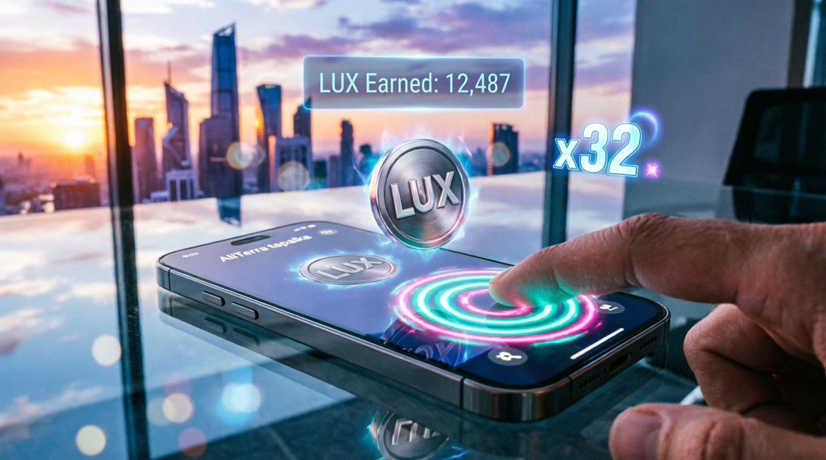 AliTerra_Meta's tweet photo. What if your screen time actually paid you back? Not in likes. In $LUX. Every tap compounds into real ownership: land, NFTs, governance. You don’t need a crypto degree. You just need 5 minutes a day and the discipline to show up. Your phone = your portfolio. 📱💼 #AliTerra #P2E https://t.co/hCP9qbaDTm