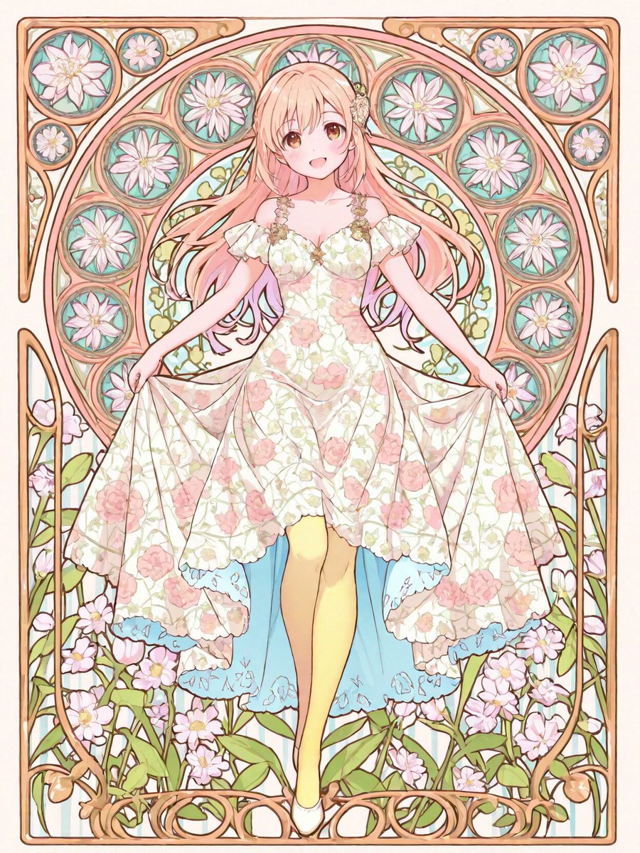 orangeberrypi's tweet photo. 🌸#BlossomBellyAI v63🌸
〜花曲線幻想譚〜

おはようございます！
ブラッサムベリーです💞

６月から新シリーズになる予定でしたが、５月にあまりポストできなかったということで、今回とあともう１回、花曲線シリーズになるそうです✨️

#AIgirl #AIイラスト https://t.co/ok63ksCi3g