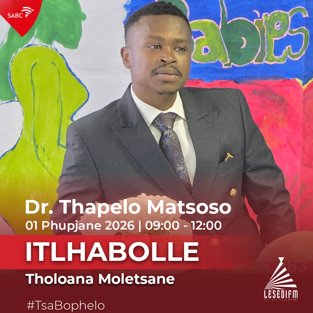 LesediFM's tweet photo. #Itlhabolle le Tholoana Moletsane.
π€Re bua le Lerato Mokwena ho #SABCDisability360.
π€Re buisana le Dr. Thapelo Matsoso ho #TsaBophelo.
π: 086 000 3084
π²: 079 758 5066
π: https://t.co/SdWJ7CZQ7i https://t.co/Z5RhNESZGT
