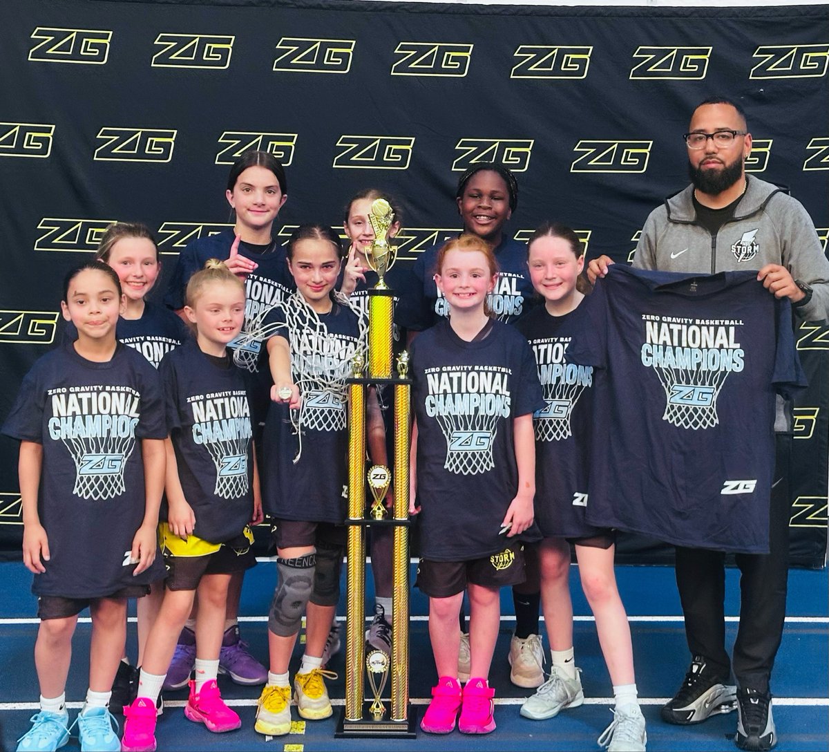 NEStormBball's tweet photo. 🚨 NE Storm ZG Nationals Champs 🚨 

Congratulations to the NE Storm 4th Grade Girls on winning the Finals 🏆 ‼️ 

#NEStorm https://t.co/LjOl8aD8zb