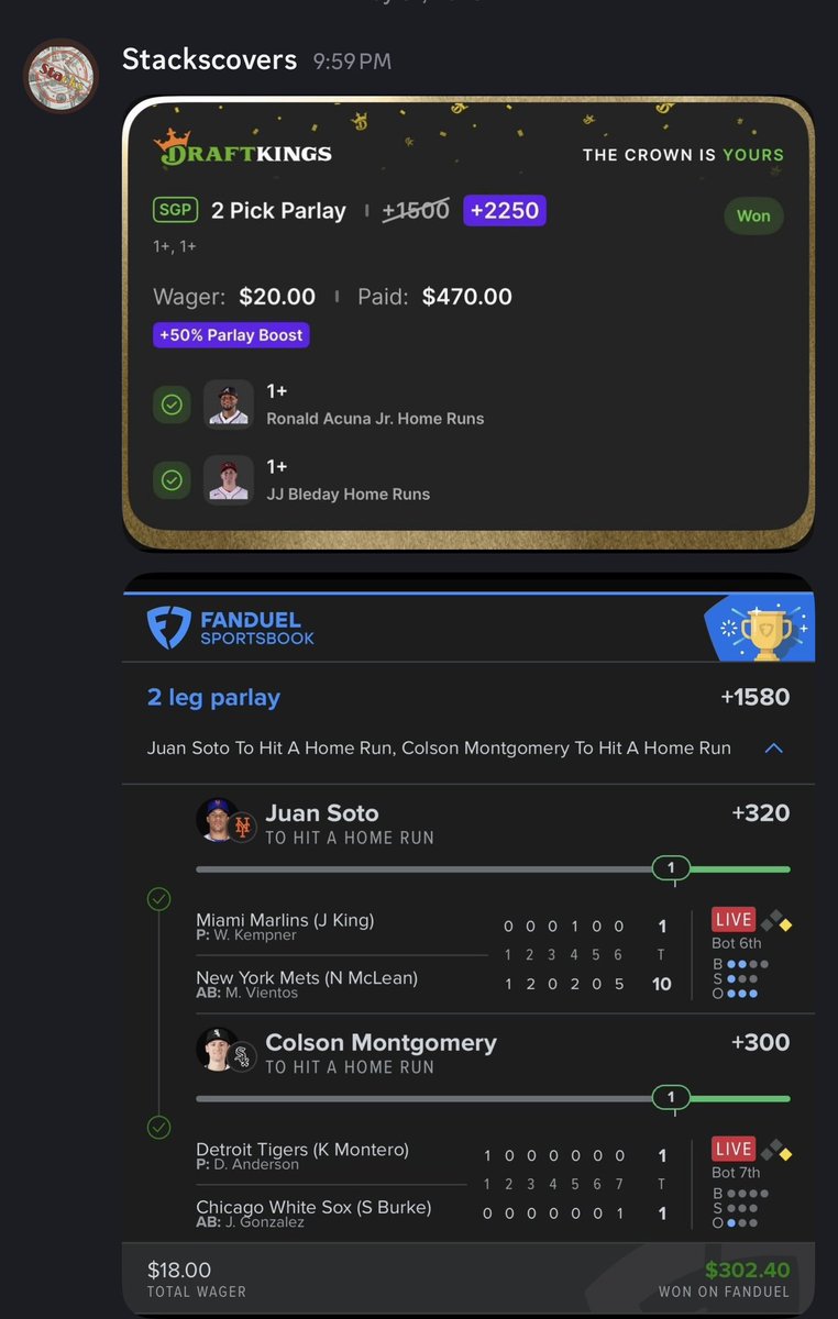 stackscovers's tweet photo. WHAT A WEEKEND!

+30.17U in straight profit THIS WEEKEND!
+2 HR lotto winners.

STACKS DOES THIS! https://t.co/9Gxz56V4Qj