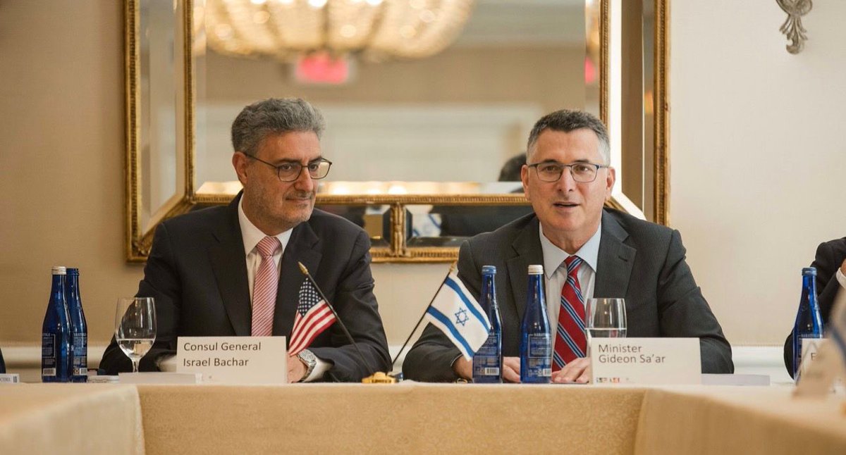 IsraelinLA's tweet photo. Israeli Minister of Foreign Affairs @gidonsaar and Consul General of Israel to the Pacific Southwest @IsraelBachar_ met today with leaders of the Jewish community in Los Angeles.

Minister Sa’ar provided an update on regional and international issues of key importance to the State of Israel and the American Jewish Community.

Minister Sa'ar heard from our Jewish community partners regarding the challenges and opportunities they face. 

Thank you Minister Sa’ar for your valuable visit to Los Angeles today.

📷 Credit: Linda Kasian