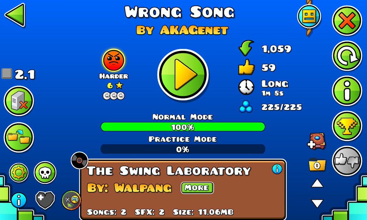 GenetSoy's tweet photo. ¡Wrong Song tiene featured! 2 featured en un mes me parece una barbaridad. En mi opinion esto daba para rate con suerte (robé una banda con el featured). Y el gameplay es poco intuitivo, estan advertidos. Avisé que era un nivel experimentar. Muchas gracias a CupLime!! y mods https://t.co/MlsJbYBy81