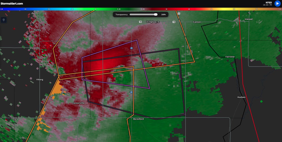 WaynesboroPA's tweet photo. A particularly dangerous situation tornado warning is now in effect for Lincoln and Turner counties in South Dakota.  This is a very dangerous situation.  Seek shelter immediately in the warning area.  Latest radar and alert: https://t.co/aoGccEnFqv https://t.co/z259NeDfQC