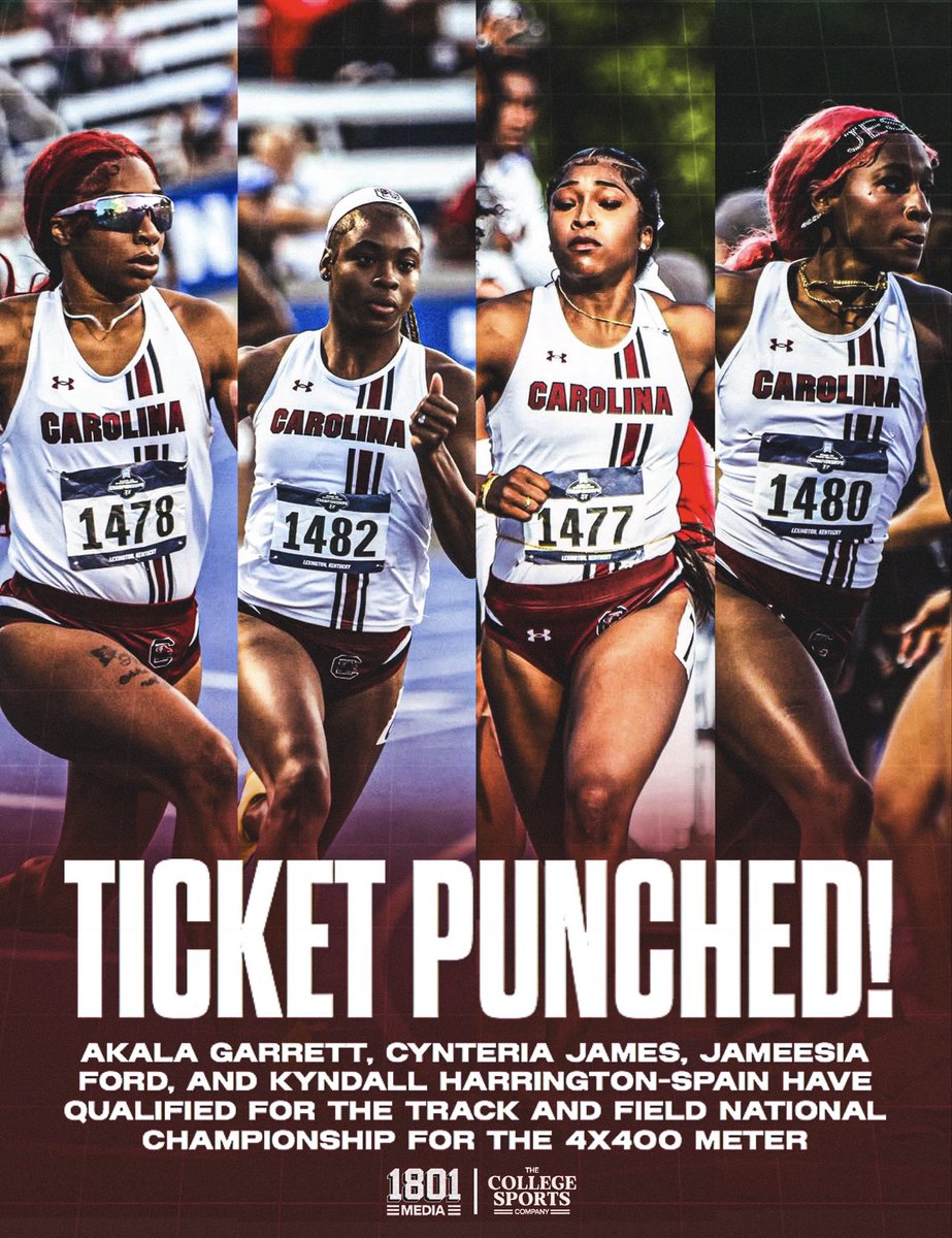 1801MediaCo's tweet photo. Congratulations to Akala Garrett, Cynteria James, JaMeesia Ford, and Kyndall Harrington-Spain for qualifying for the National Championship! 🔥🐔

Best of luck in Eugene! 🫡 https://t.co/TLYmvstEm5