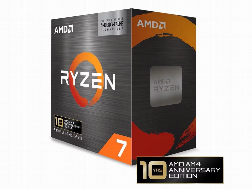 hermita_akiba's tweet photo. Socket AM4 10周年記念CPU「Ryzen 7 5800X3D 10th Anniversary Edition」発表

➡️AM5プラットフォーム向けの新CPU「Ryzen 7 7700X3D」も
https://t.co/MYJjk8N5k8 https://t.co/d504mjlSX5