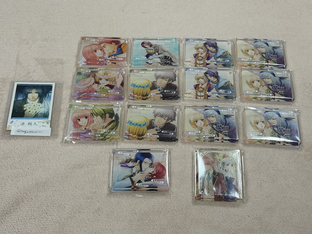 ougetsu0102's tweet photo. 譲)SNS風クリアカード 佐伯〆
クリアフォトカード 頼朝〆
コロッタ ヒノエ〆

求) SNS風クリアカード 龍神〆
クリアフォトカード 灯〆
コロッタ 譲〆 https://t.co/8rALyFsm8I