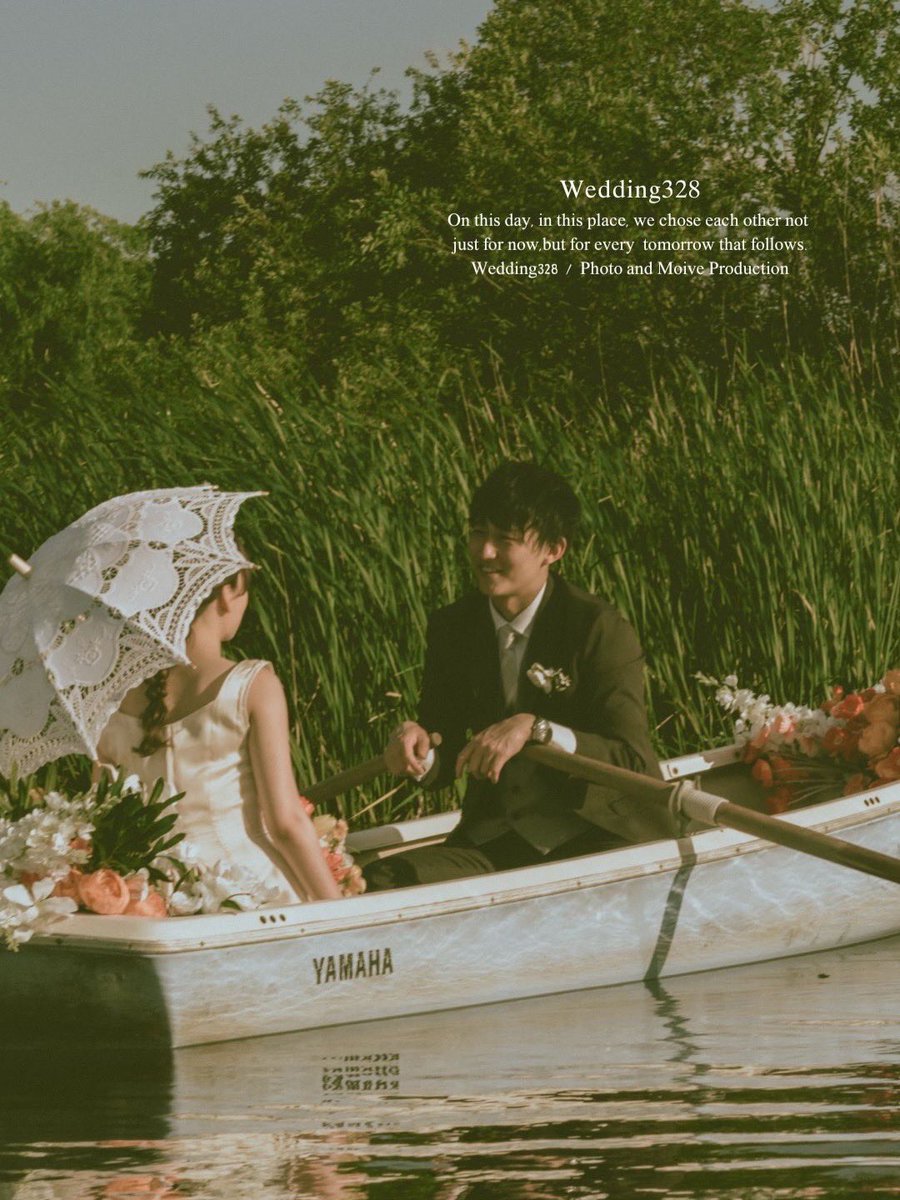 Wedding328_'s tweet photo. ボートでウェディング前撮り🚣
ふたりだけのカタチを残しましょう！

空きスケジュールのご確認はLINE公式にてご確認いただけます🌿
詳しくはプロフィールリンクから🌱 https://t.co/kMjNPMXYzU
