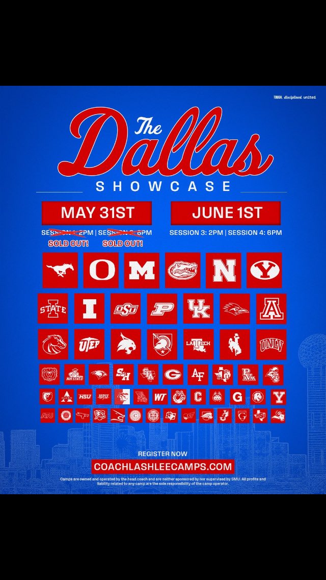 DTaholo09's tweet photo. Excited to compete tomorrow @SMUFB I will be at session 3!!

@leemunn87 @coachvictorgill @CoachRazloznik https://t.co/9hdkyTjJT7