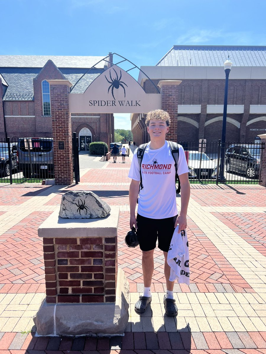Jack_Lee_2027's tweet photo. Had an amazing day today at camp with @URSpidersFB at their Elite Camp. Thank you to @thejhuesman14 for the invite and @coachjtaylorjr for the direct coaching and hospitality! Can’t wait to talk more!
@RussHuesman @CoachHeem1 @CoachM_Cummings @CoachFitz_ @Coach_Kavy @carljfred @CoachHarlo @Coach_Crews @JFFootballCavs