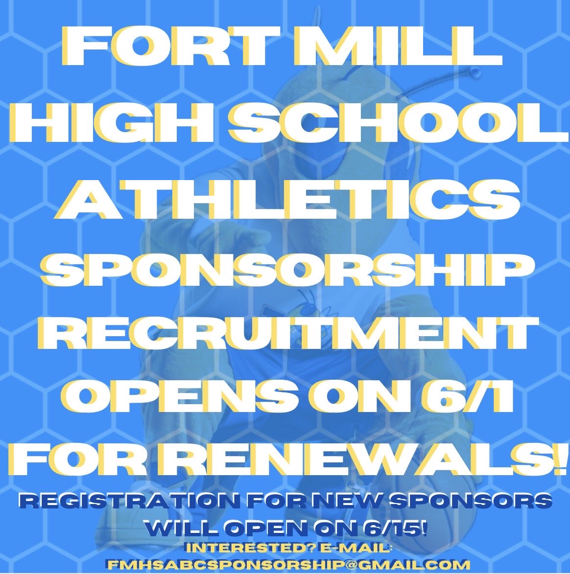 FortMillJackets's tweet photo. Sponsorship recruitment for the 2026-2027 school year goes live tomorrow!

2025-2026 sponsors, check your e-mail. 

We support ALL 39 teams on campus, freshman, JV, and Varsity plus trainers AND strength. 

5 State Championships in 2025-2026, 5 State Runner ups and more

Join us! https://t.co/778xOM7vu8