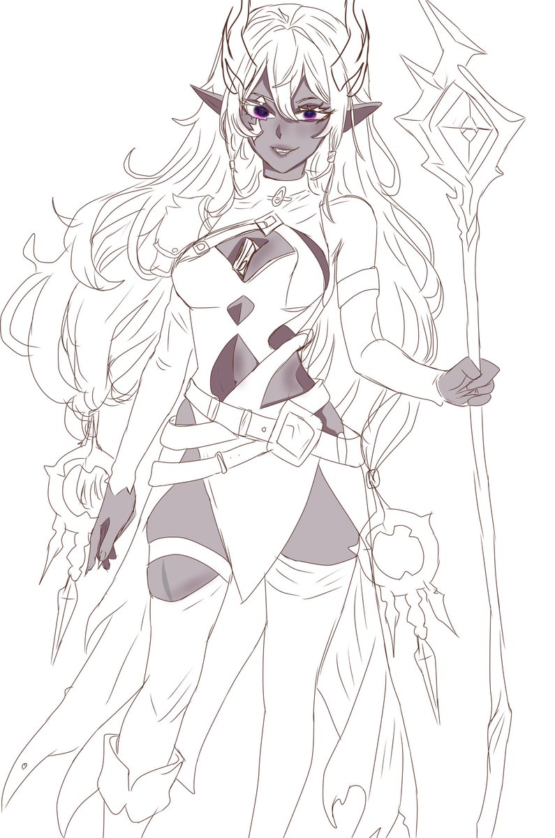AngelchuuVT's tweet photo. This Angel has been corrupted~ 

Wip art I’m working on for a dnd character of mine!! Maybe I’ll do a dnd campaign stream at some point!! 

#newart #vtuberart #dnd https://t.co/kBk0eJHyNg