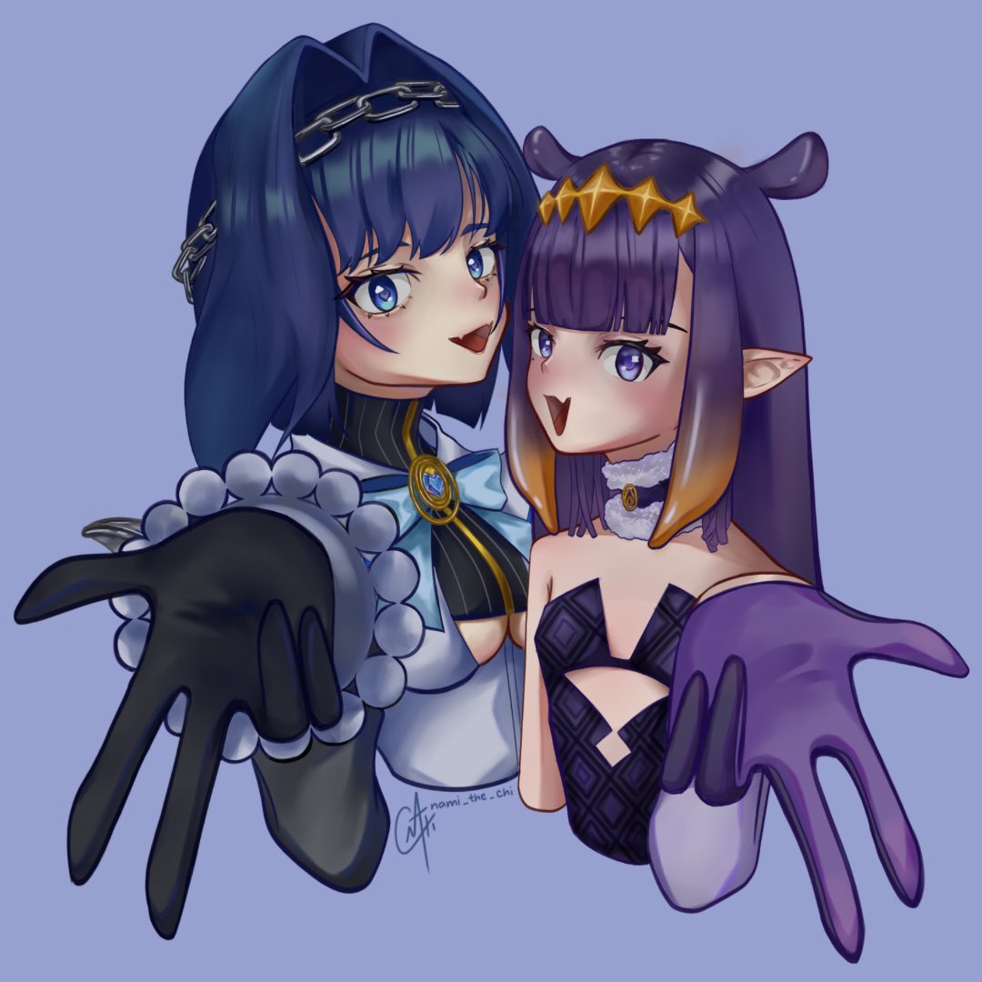 nami_the_chi's tweet photo. Commission for @code037ch for #holoSerendipity message board! 

Thank you for commissioning me! 🩵

#inART #いなート #kronillust #クロニーラ https://t.co/v4ZfpMHyga
