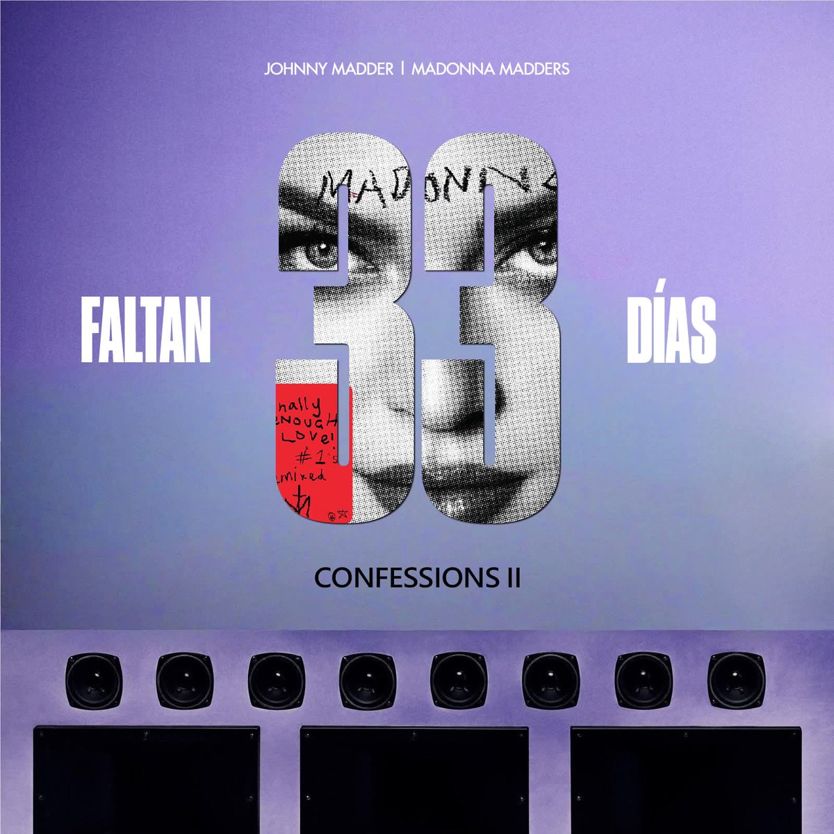 MadonnaMadders1's tweet photo. ¡Faltan 33 días para el lanzamiento del nuevo álbum de la Reina del Pop! 💜🇲🇽🔥👑🌈
#madonna #confessions2 #confessionspart2 #confessionsonadancefloor2 #bringyourlove #madonnafans #queenofpop #madders #madonnamexico https://t.co/Ohjtjckcyn