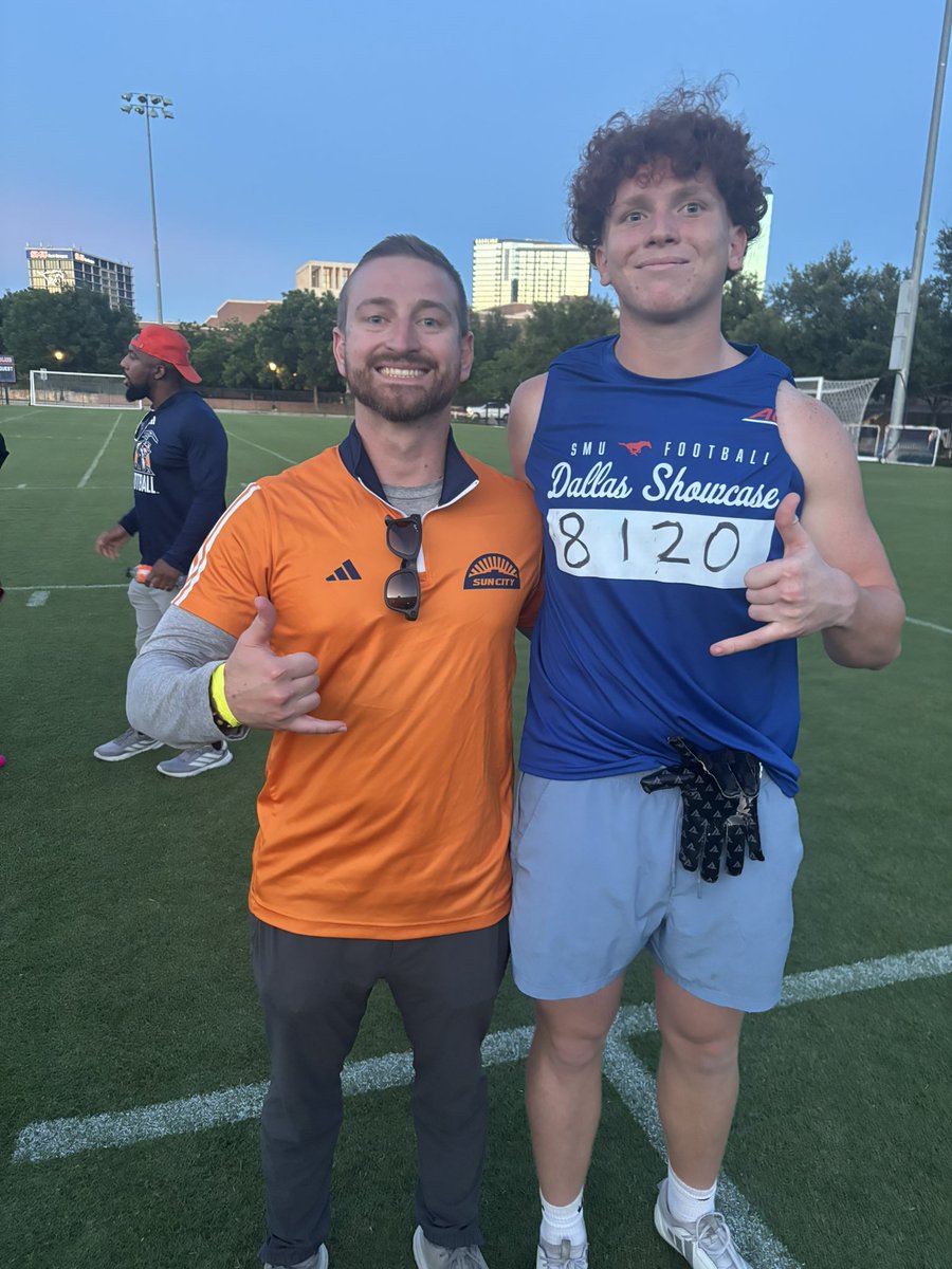 ConnorVary's tweet photo. Had a great experience at the SMU camp today, learning and competing, had great conversations with @_ParkerStone and @CoachPardee 
@HebronFootball @CoachTowels @CoachClay29 https://t.co/i2avW6113k
