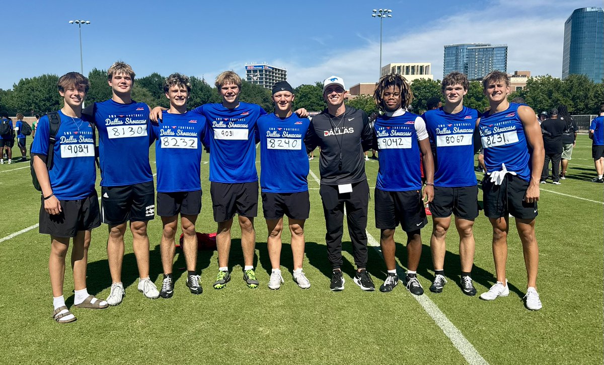 SpaethCole's tweet photo. Had a great time at the @SMUFB Mega Camp today.
Pony Up!! 🔴🔵⚪️
@SLC_Recruiting
@DontonioKeshon
@CoachHun_SMU
@CoachSamGregg 
@leemunn87 
@BrianSides12
@CoachRaulerson
@One11Recruiting  @coachrdodge https://t.co/8asJVNufIh