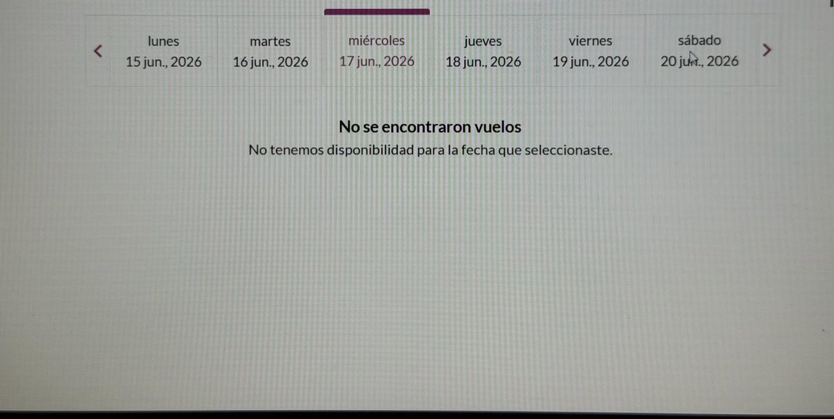 hectonomics's tweet photo. Hola, @viajaVolaris , ¿me apoyas? En la página de VPass no importa el destino que selecciones no muestra vuelos disponibles https://t.co/t2CVC4eRf7
