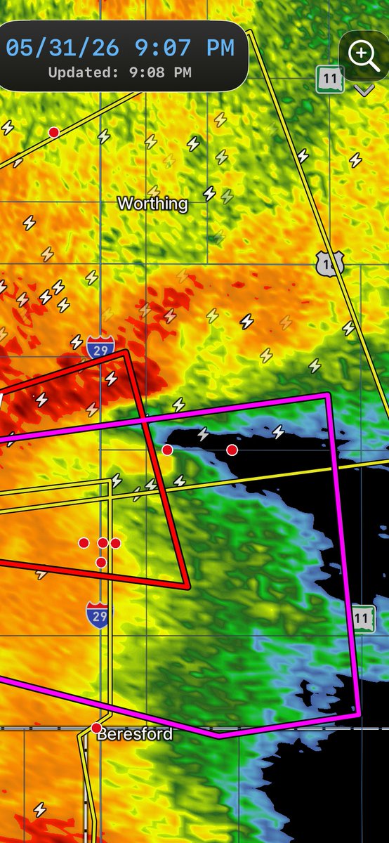 EjHass's tweet photo. @WxFront - Well, just noticed this for the first time. The difference when it goes PDS is great. Just need a differential between radar indicated and observed. https://t.co/mH5kMMFEVG