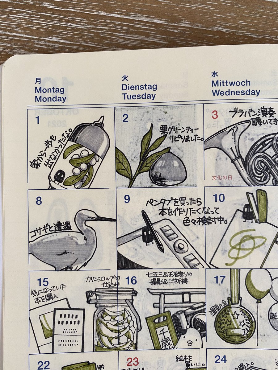 用があって過去の絵日記を見返しているんですが、この頃の絵も結構好きだな。 