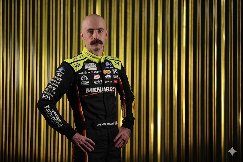 3DWorldMan's tweet photo. ryan blaney killed reddick after the finish so i made him bald https://t.co/XSJJoPvbwl