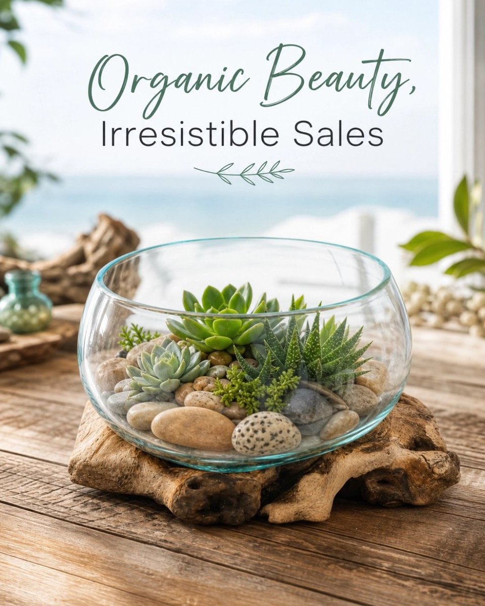MalmarEnt's tweet photo. 🌿 Nature-inspired pieces always stop customers in their tracks.
Our Hand Blown Glass Bowl on Driftwood combines raw natural beauty with artisan design — every piece is unique ✨ https://t.co/pE36TxnMkT